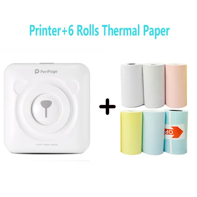 

PeriPage Portable Thermal Bluetooth Printer Mini Photo Pictures Printer For Mobile Android iOS Phone 58mm Pocket Machine