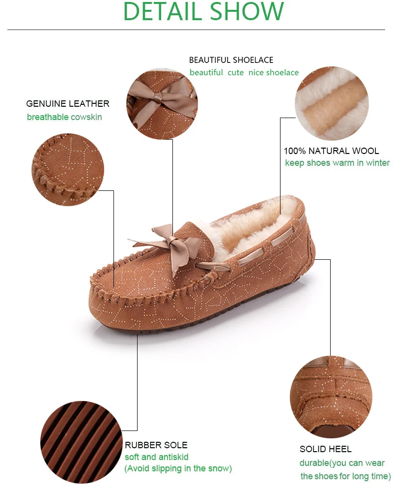 MIYAGINA Natural Fur Genuine Leather Women Flat Shoes New Fashion Women Moccasins Casual Loafers Plus Size Winter shoes