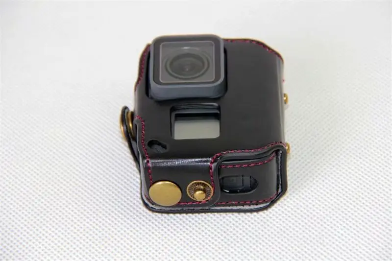 Сумка-чехол из искусственной кожи для Gopro Hero 5 6 7, защитная крышка для всего тела, аксессуары для экшн-камеры с ремешком