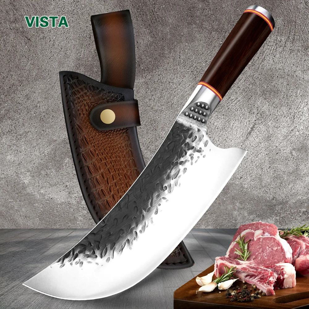 Chef Butcher Knife High Carbon Steel Handmade Kitchen Knives