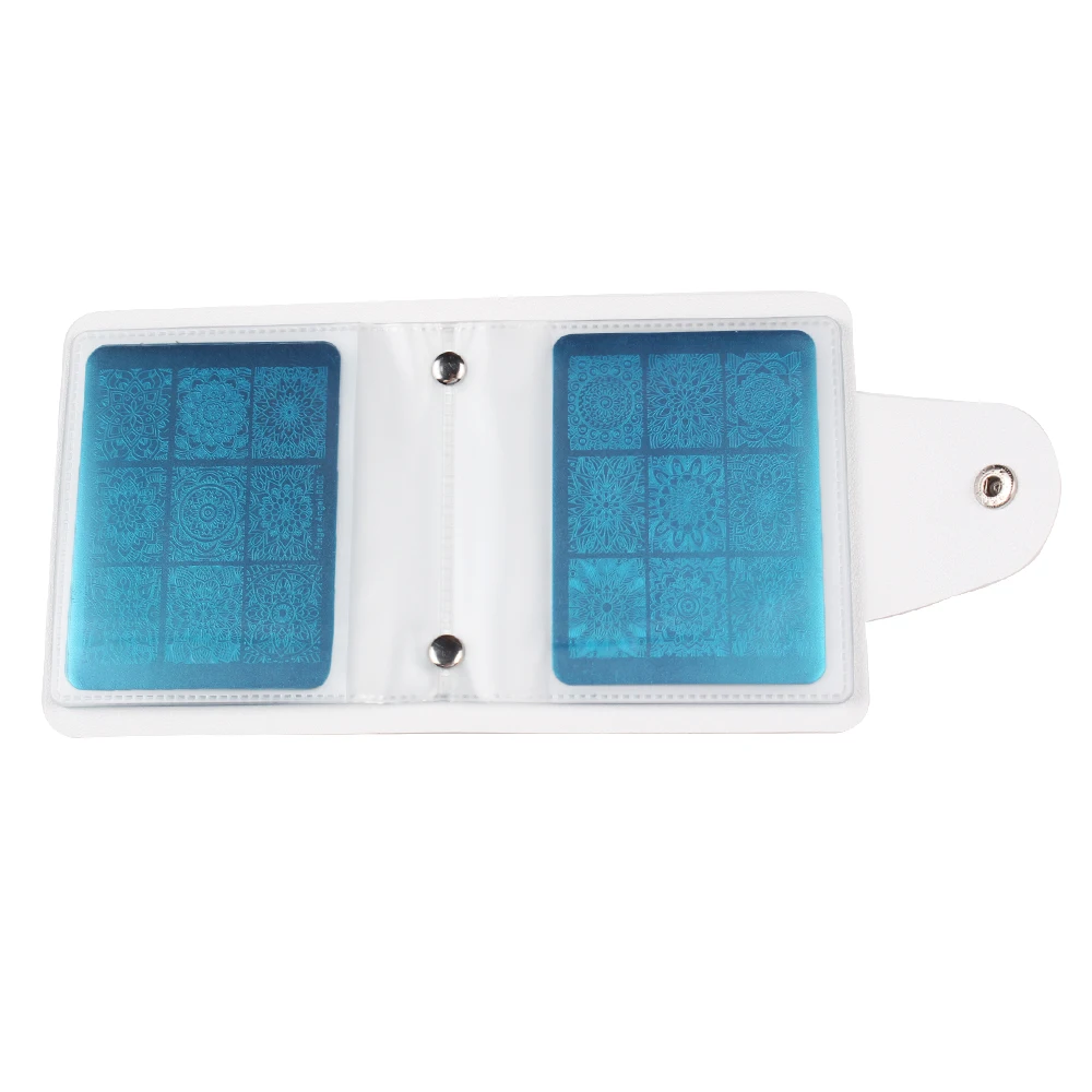 New Design 32 Slots Laser Silver Stamping Plate Case/Organizer/Holder DIY Nail Art Plate Organizer JT205