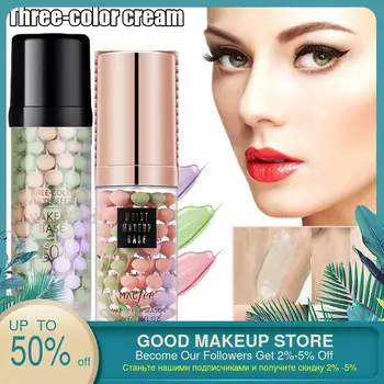 

1 pcs new Makeup base Three-color isolated moisturizing concealer and oil control makeup milk long lasting foundation