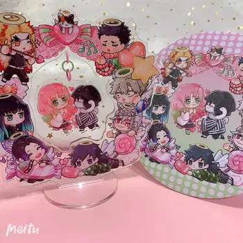 

Demon Slayer: Kimetsu no Yaiba Iguro Obanai Kanroji Mitsuri Cosplay Cartoon Garland Big Badge Acrylic Figure Stand Toy Bedge