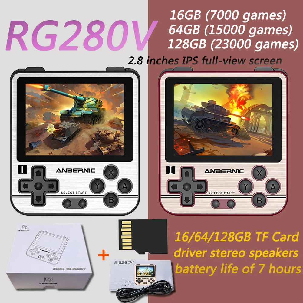 RG280 ANBERNIC RG280V Adults Handheld Mini Gaming Player 16GB 32GB Handheld Pocket Retro Portable Game Console Player