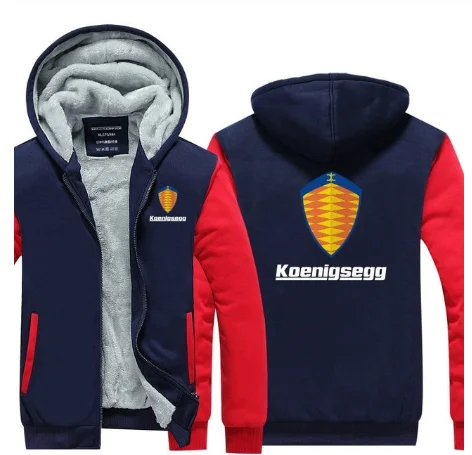 Толстовки, свитшоты, Осень-зима, утепленные, для Koenigsegg, толстовка с капюшоном, на молнии, повседневное пальто, длинный рукав, versized, толстовка, куртка - Цвет: 5