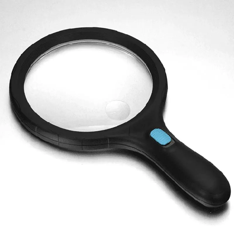 

Handheld Magnifier Illuminated 10 LED Lights High Magnification Glass Upgraded for Seniors Reading Stamp Map Jewelry