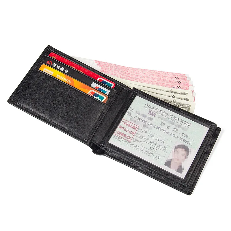 Первый слой кожи RFID кошелек Бизнес Ретро импортные товары мужской бумажник карты