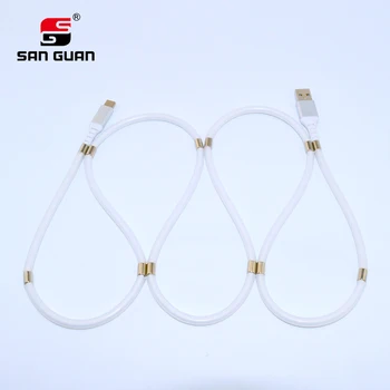

3A Type C USB Cable Easy-Coil Magnetic USBC 1m charge data supercalla magnet Cable for Samsung S10 Xiaomi Huawei Mate30 etc