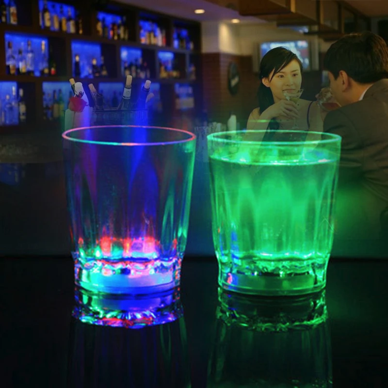 Multicolor Led Glowing Glasses Cup Flash Light Up Cups Drinking