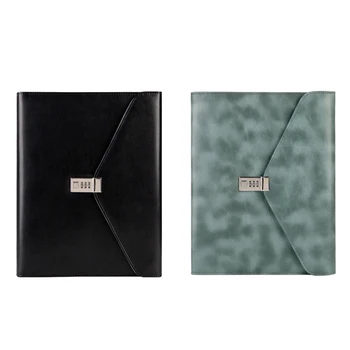 

Binder A4 File Folder with Lock Business Manager Password Briefcase File Cabinet Holder Manager Password Briefcase Bag