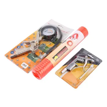 

Three Piece Set Tyre Gauge Digital Car Truck Air Pressure Inflator Gauge Air Blowing Duster Gun Pu Hose Tube Pipe Kits