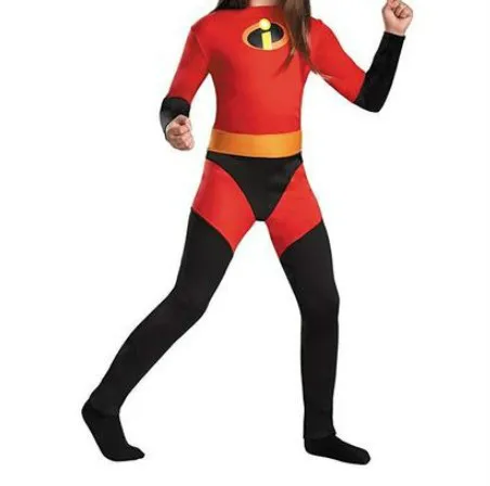 Комбинезон для мальчиков и девочек Суперсемейка 2 г-н Mrs Incredibles Косплей Костюм-комбинезон Хэллоуин вечерние обтягивающий костюм