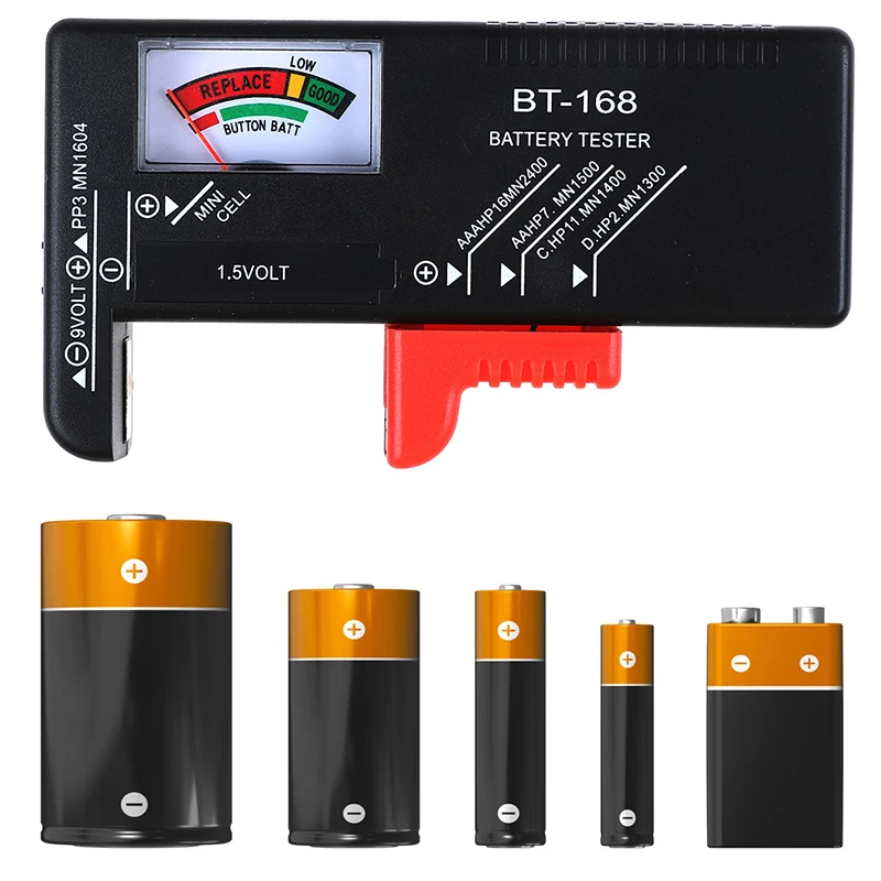 NEU LCD Battery Tester Volt Checker For 9V 1.5V AA AAA Cell BT-168D Useful