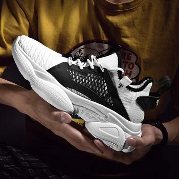 

SENTA New Men Sneakers Thick Sole Breathable Mesh Running Shoes for Men Platform Chunky Shoes Outdoors Walking Shoes Zapatillas