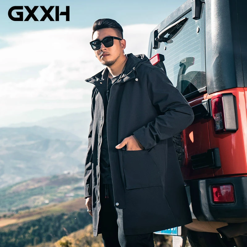 GXXH 2020 новый большой размер мужской Тренч брендовая одежда Высокое качество