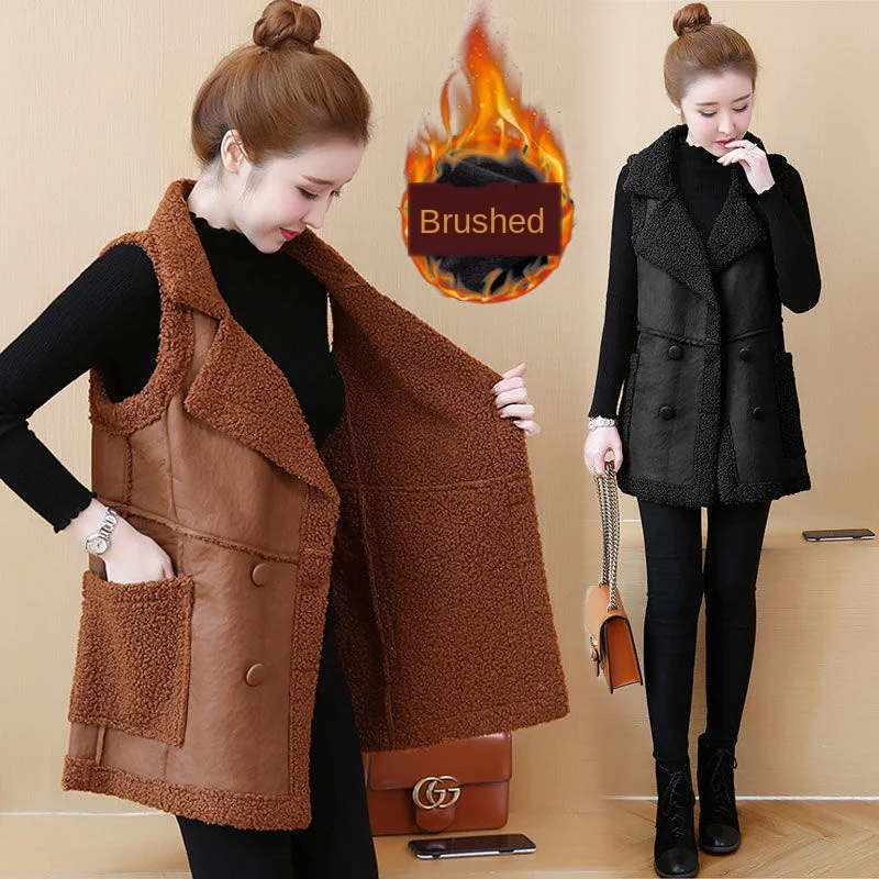 

Women's new fur and fur vest winter fat sister fashionable foreign style coat large loose and versatile jacket