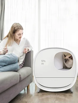

Smart Deodorant Cat Litter Box Extra Large Closed Drawer Type Cat Toilet Anti-splashing Cat Supplies Dual Mode Switching Pets