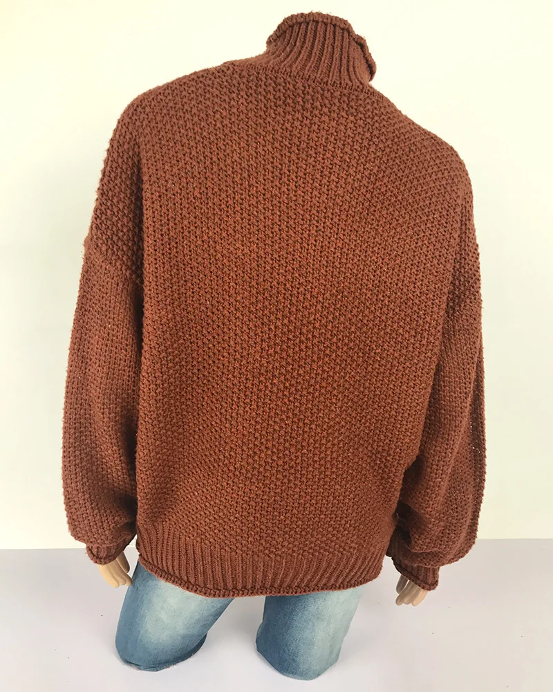 Knitting Unlined Upper Garment Suit-dress Pachytene High Lead Sleeve Head Sweater Woman