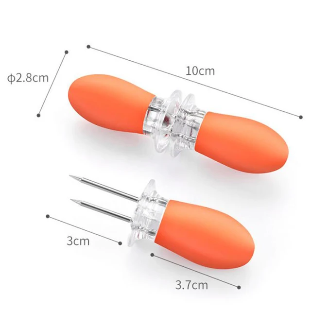 Rozsdamentes Acél Kukoricatartók Design Kukoricacsöves Tartók Bbq Villák Nyárs Kukorica A Cob Főzőpartikán Kemping Reteszelő Szerszám - Image 5