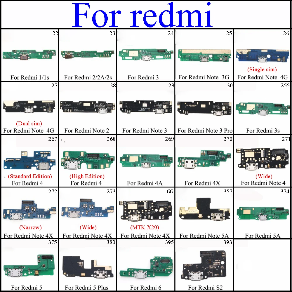 

YuXi Microphone Module+USB Charging Port Board Flex Cable Connector For Xiaomi Redmi Note 3 4A 4X 5A /5plus 6 S2