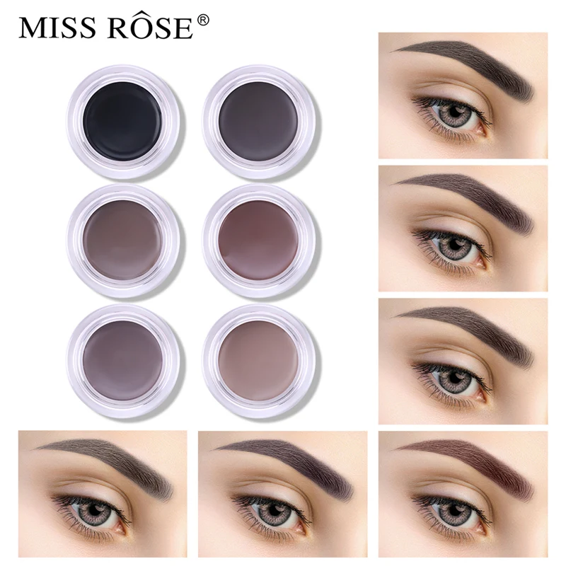 

Miss Rose Brand Eyebrow Enhancer Gel Cream Waterproof Eye Brow Natural Makeup Pigment 6 Colors Long Lasting Women Cosmetics
