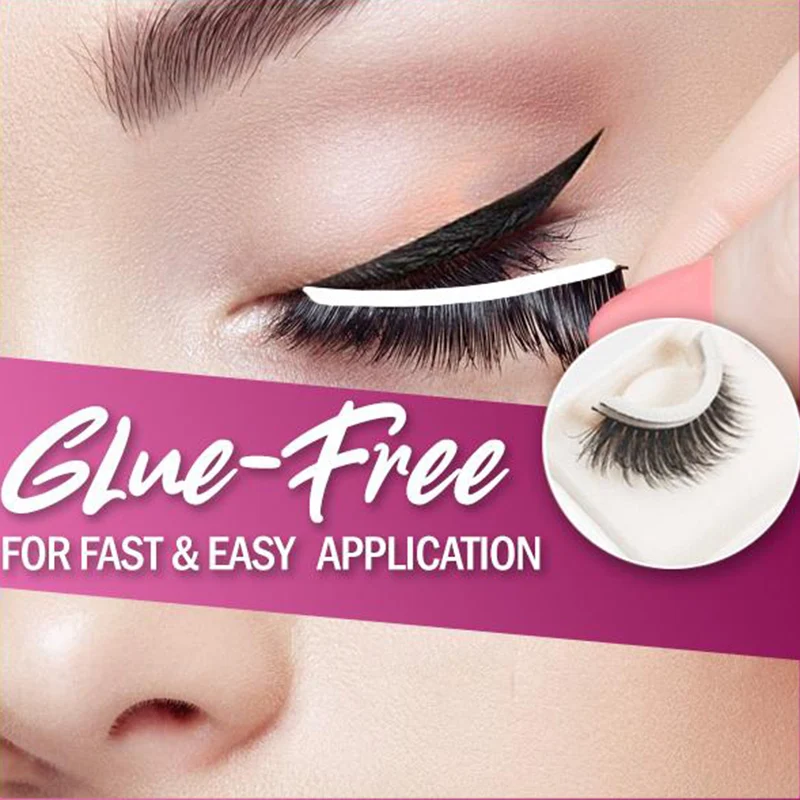 Hot sale Glue-free Self-adhesive 3D False Eyelashes Reusable Natural Long No Residue On The Skin Create Charming Look | Красота и
