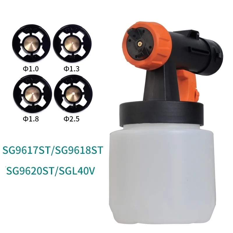

New Nozzle gun body With 4pcs Copper Nozzle for Electric Spray Gun Paint Spray DIY Electric Spritzpistole 9617ST