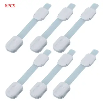 

OOTDTY 6Pcs Baby Safety Door Drawer Cupboard Cabinet Refrigerator toilet drawer Protection Lock Children Security Protector