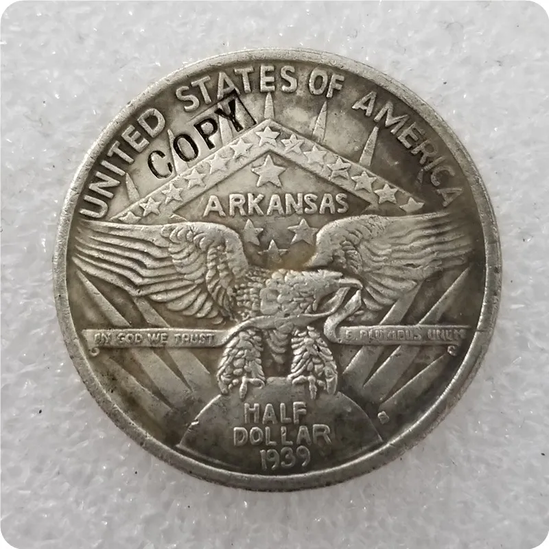 США 1935-1939 юбилейные 50 центов копии монет - Цвет: 1939S