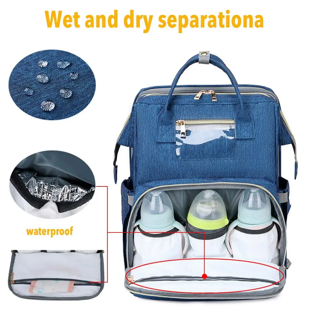 Diaper Bag Moms And Dads Backpack Multifunctional Folding Baby Bed Bags Maternity Nursing Handbag Stroller Bag Diaper Bag Moms And Dads Backpack Multifunctional Folding Baby Bed Bags Maternity Nursing Handbag Stroller Bag