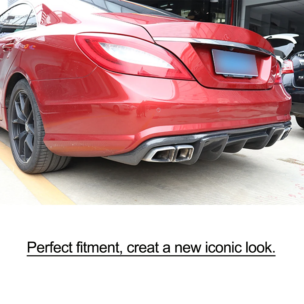 Карбоновый Автомобильный задний бампер диффузор спойлер для Mercedes Benz W218 CLS350 CLS63 AMG 2012- Автомобильный задний диффузор спойлер