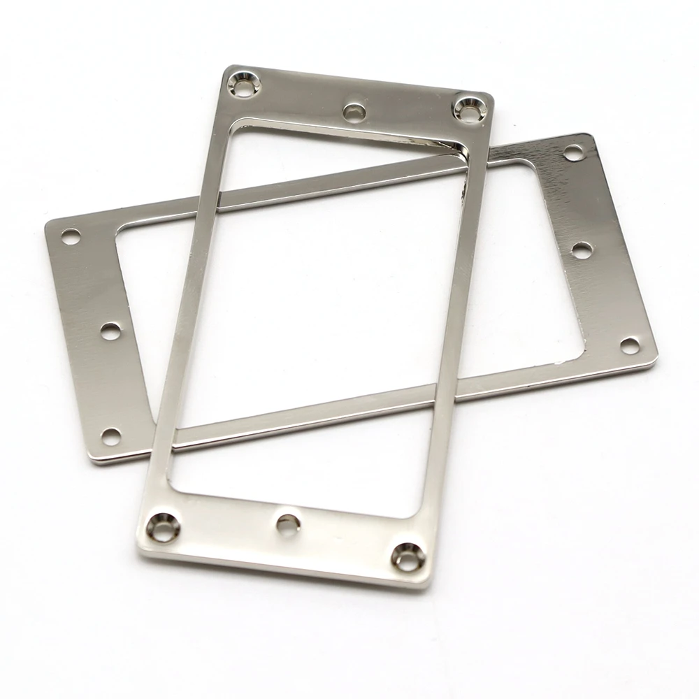 2 Stück Gitarren-Tonabnehmerring-Abdeckrahmen, flache Metall-Tonabnehmer-Montageringe, 2 x 2 mm, für LP/SG-Gitarre – Detail 10