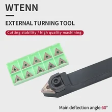 1pc WTENN1616H16 WTENN2020K16 WTENN2525M16 zewnętrzny uchwyt do toczenia Triangul tokarka do metalu narzędzia TNMG węglika wkładki narzędzia tokarskie zestaw lathe tool holder