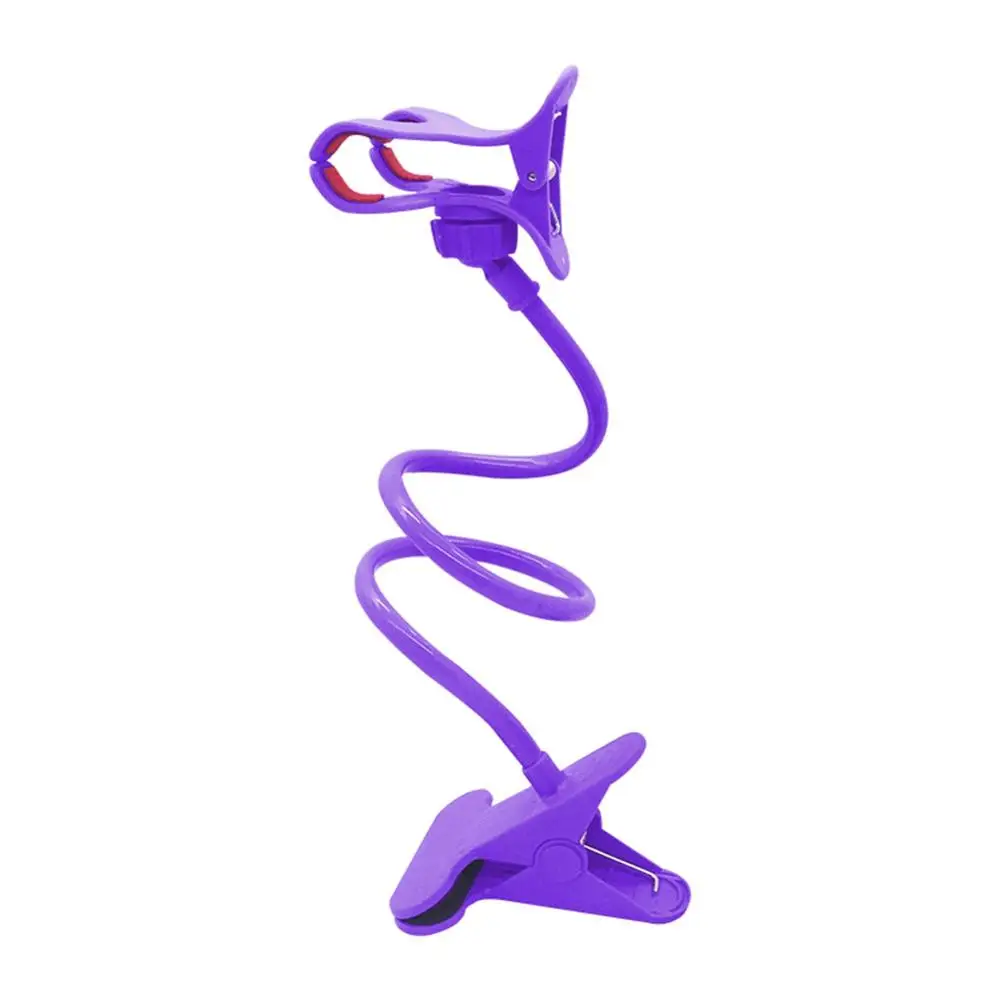 Универсальный держатель для мобильного телефона huawei Гибкая длинная рука ленивый зажим держателя телефона кровать планшет кронштейн для крепления автомобиля для iPhone XS 8 - Цвет: Фиолетовый