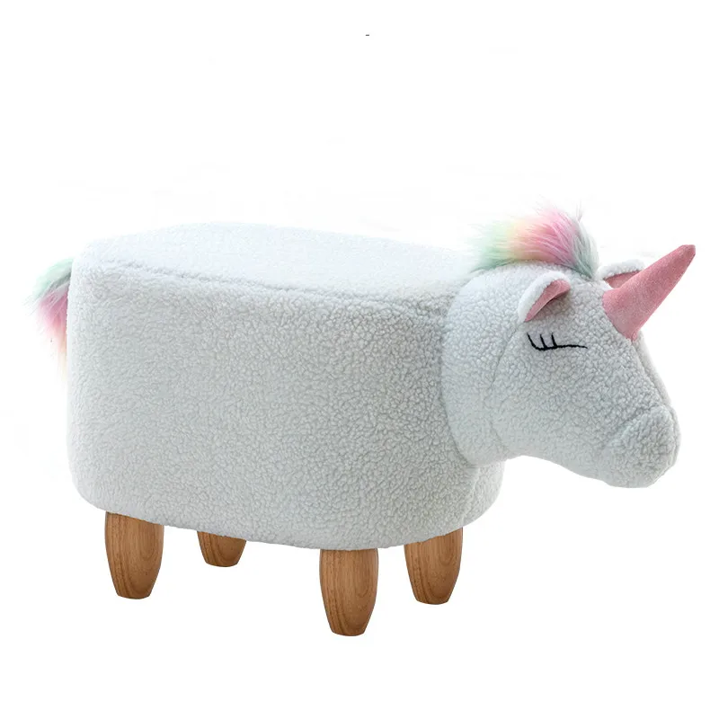 

Creative Deer Changing Shoes Stool For Household Door Can Sit On Solid Wood Foot Storage Low Cartoon Sof