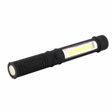 Multifunction COB LED Mini Pen Light Inspection Work Flashlight Torch Lamp With Magnet Bottom and Clip Black / Red / Blue