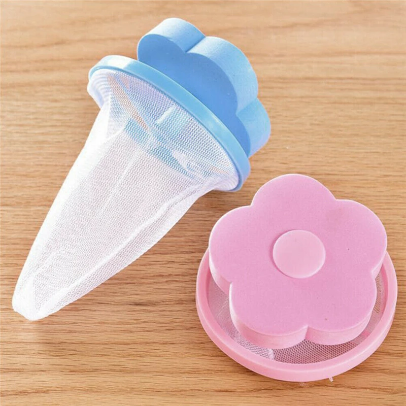 Filter Bag For Washing Machine 1Pcs Flower Wash Machine Ball Hair Lint Fluff Grabbing Remover Reusable Hair Removal Laundry Ball