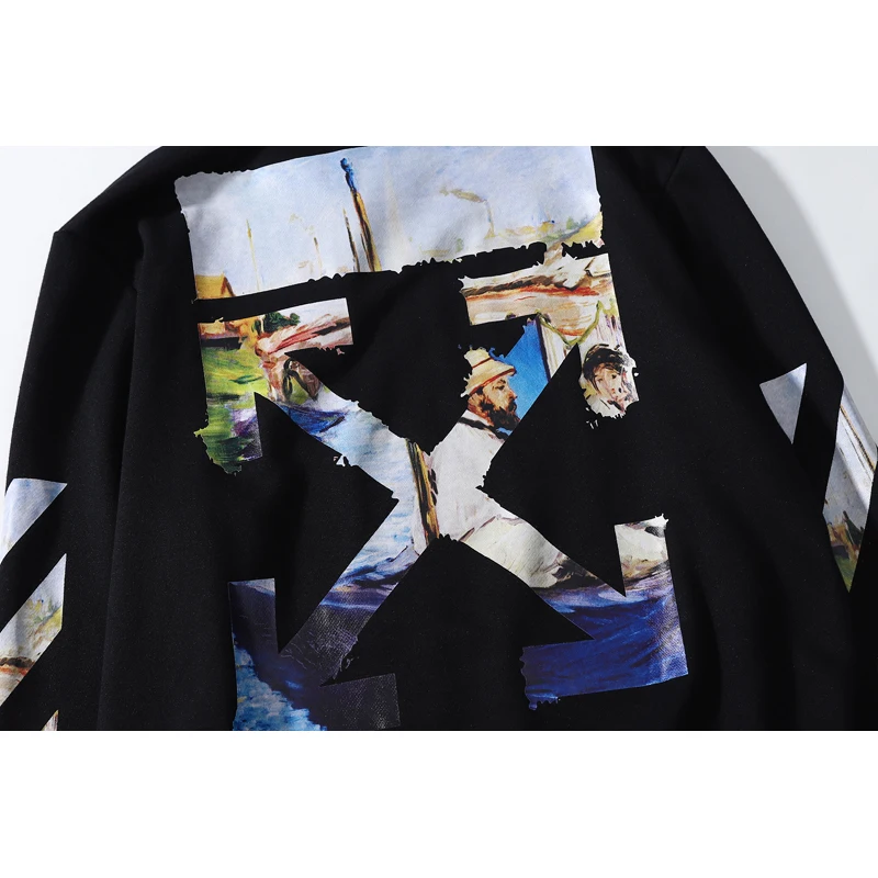 Мужская толстовка на молнии Модная и Стильная Off-White Яркий OffWhite | одежда
