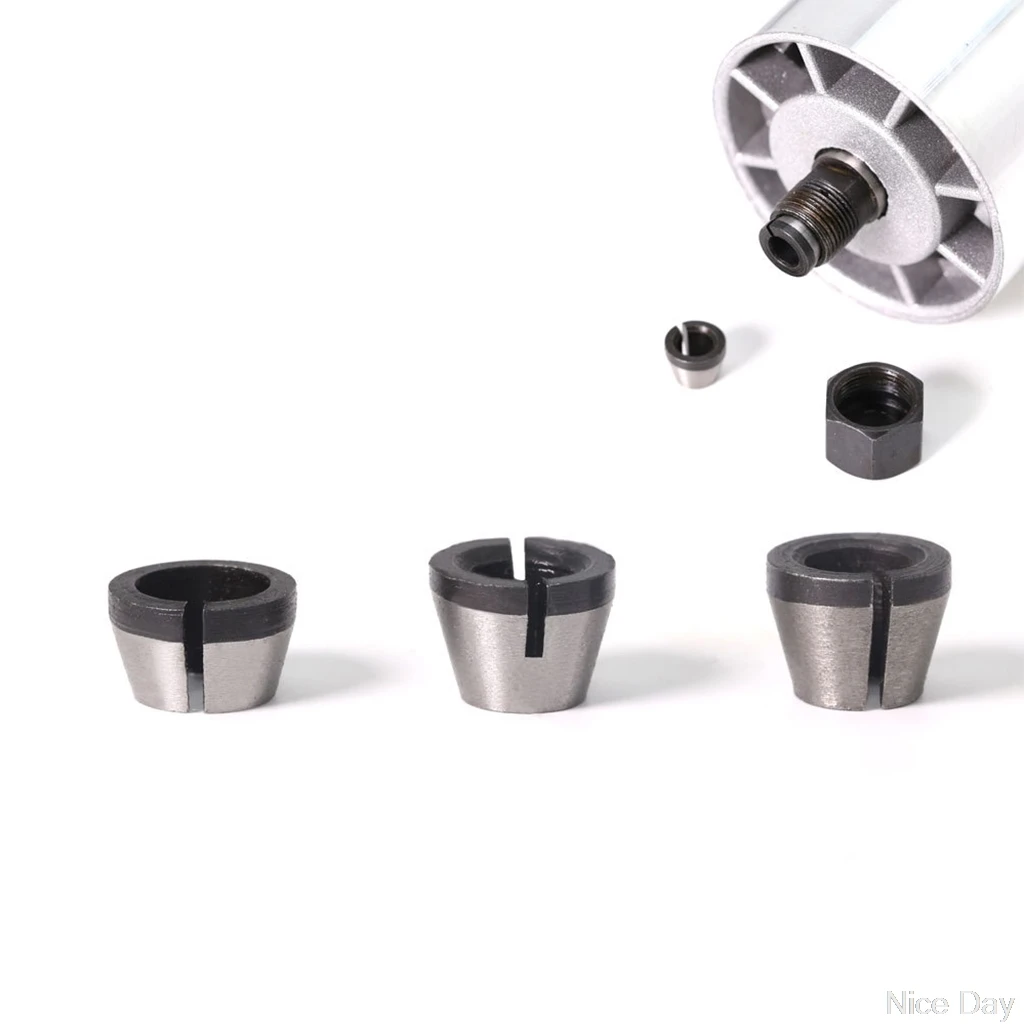 Adaptador de Portabrocas de 6mm, 6,35mm, 8mm, máquina de recorte de grabado, enrutador eléctrico de alta precisión My12 20, envío directo