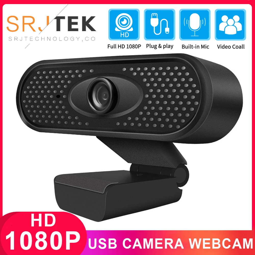 USB веб-камера HD 1080P Веб-камера ручная фокусировка Компьютерная камера Встроенный