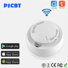 PSCBT Wi-Fi детектор дыма пожарная сигнализация охранная система умный датчик дыма Smart Life Tuya