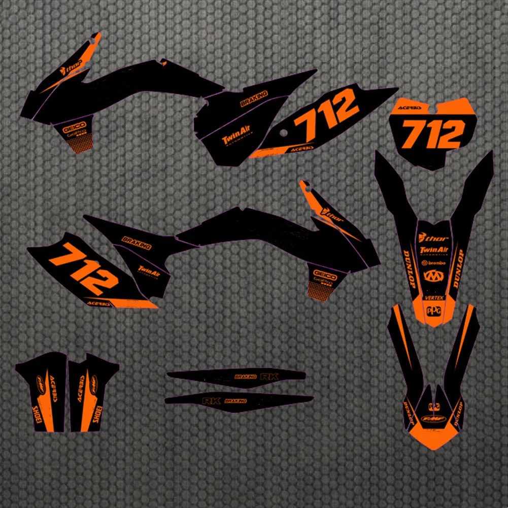 Графические фоны наклейки наборы для KTM EXC EXCF 2014 2015 2016 SX SXF 2013 150 200 250 300 350 450 |