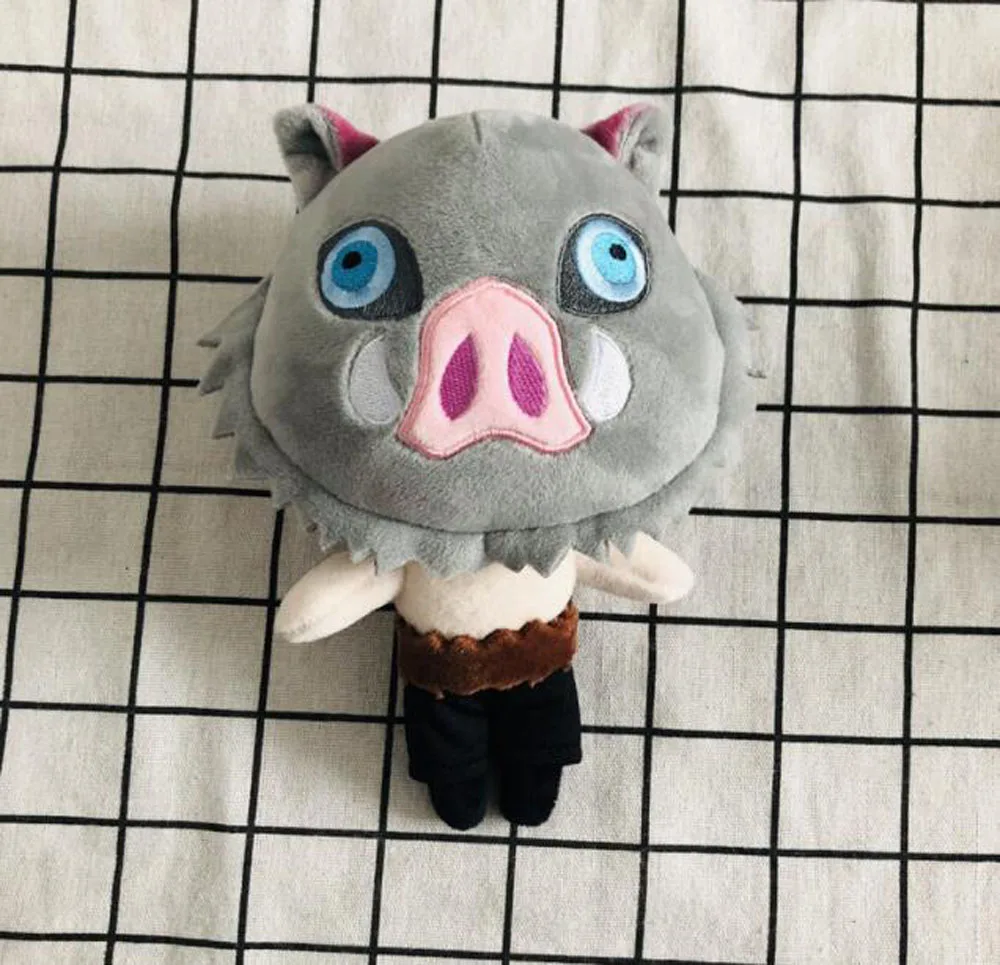 Новинка, 10 шт., Kimetsu no Yaiba Nezuko Tanjirou Douma Makomo Kochou Shinobu, косплей, 8 дюймов, 20 см, плюшевые куклы - Цвет: Inosuke