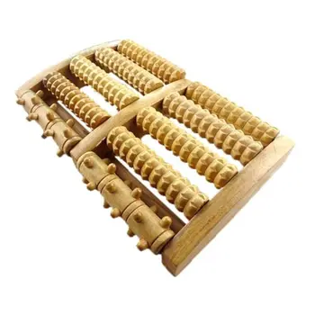 

Foot Massager Wooden Health Equipment Stimulation Point Acupressure Roller Gift Feet Heel Soothing Tool