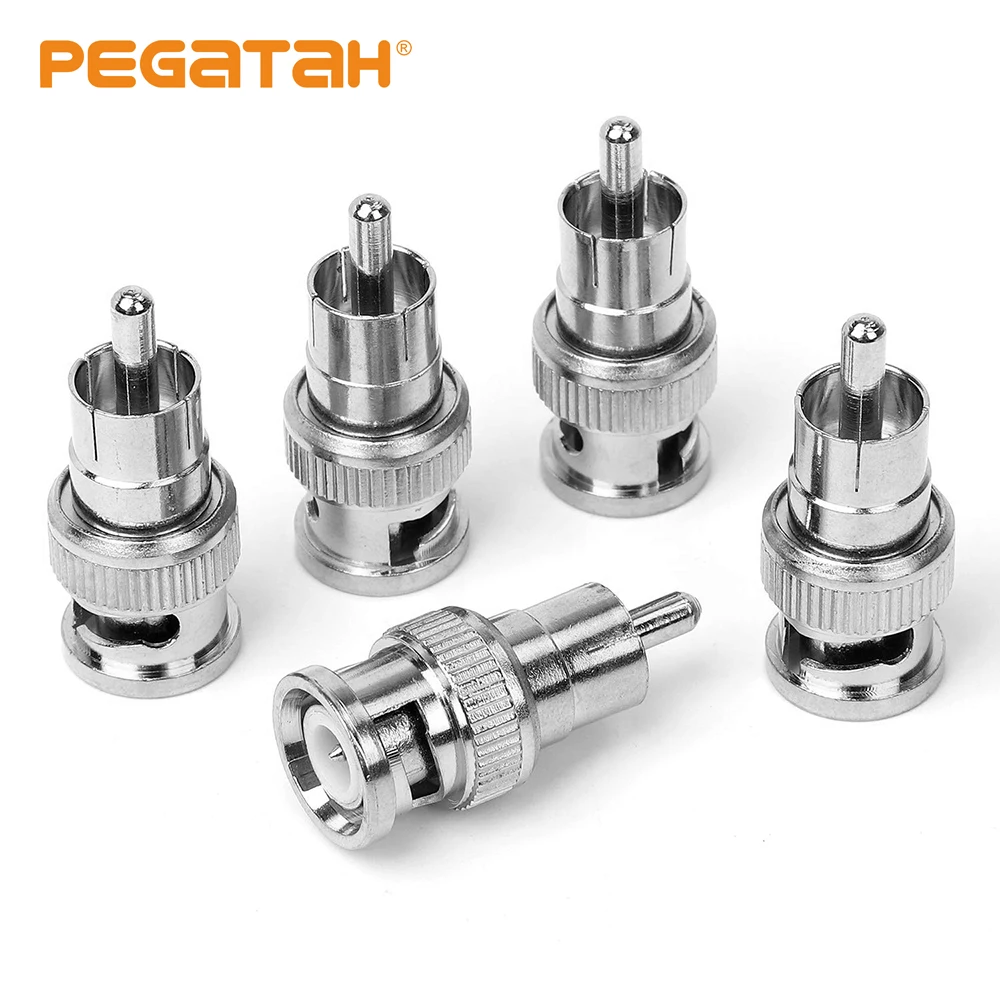 

10PCS/lot BNC Male revolution RCA male Connectors Cable Adapters Coaxial Cable