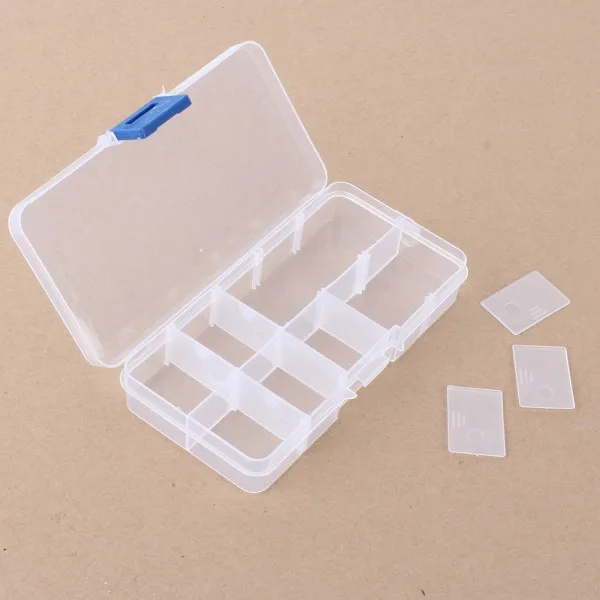 

Creative 15/10 Slots Plastic Adjustable Jewelry Storage Box Case Craft Organizer Beads Z