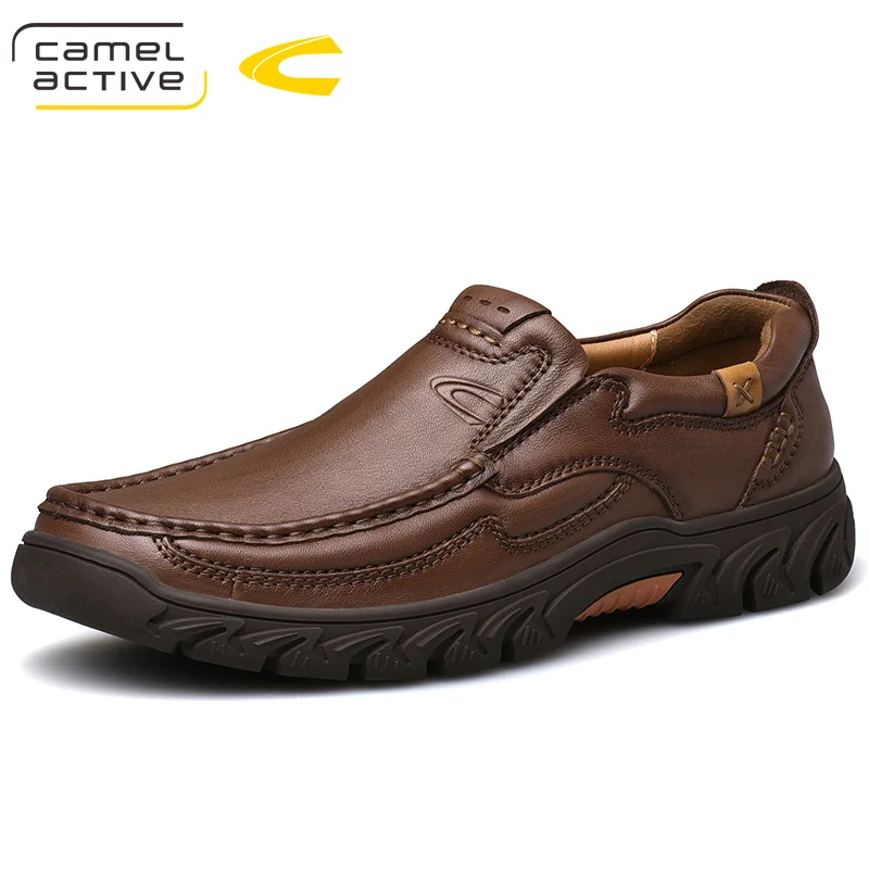 Мужские туфли из натуральной кожи Camel Active светло-коричневые легкие мягкой