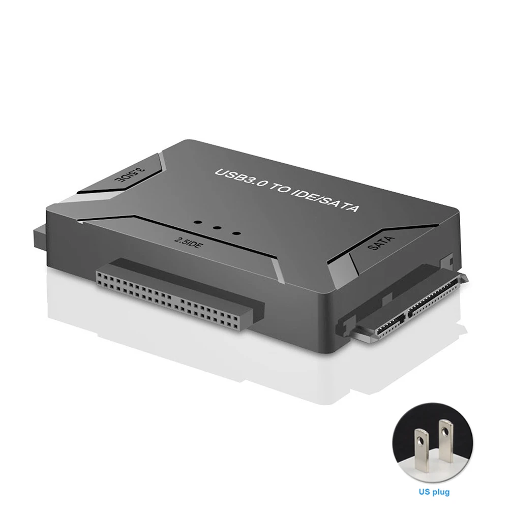 

Transfer USB 3.0 To IDE SATA Converter Connector 2.5"/3.5" HDD Cable Hard Drive Adapter Practical External Kit Black