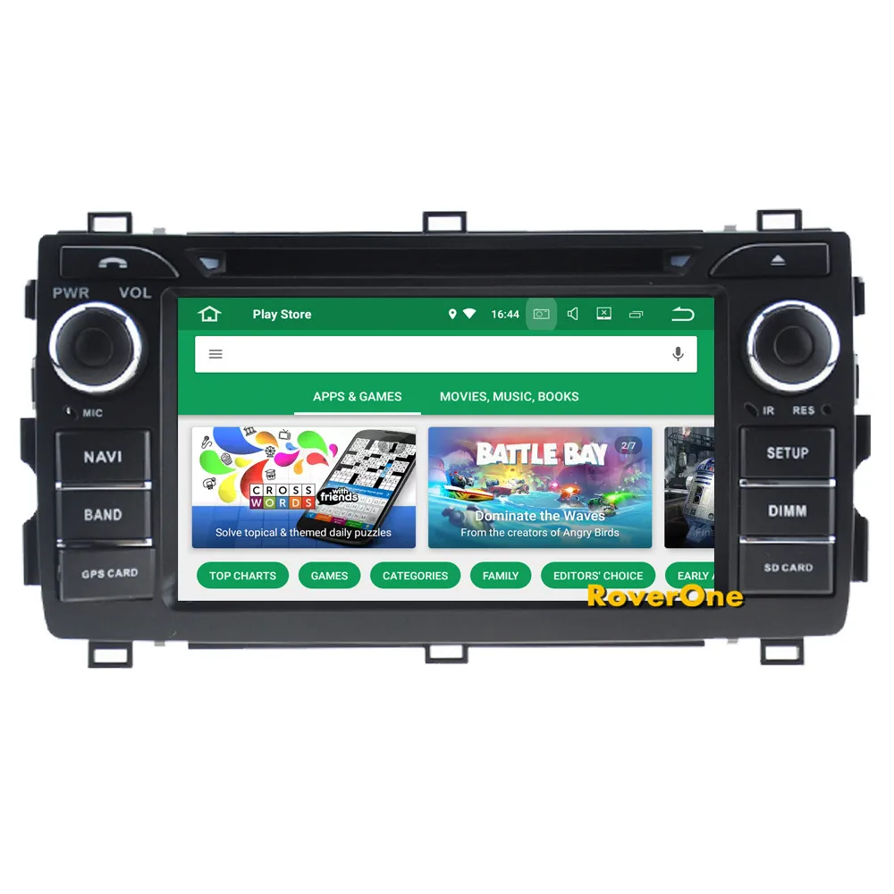 Top RoverOne Car Multimedia Player For Toyota Auris E180 2013 - 2018 Android 9.0 4G+64G Radio DVD GPS Navigation Sat Navi Multimedia 10