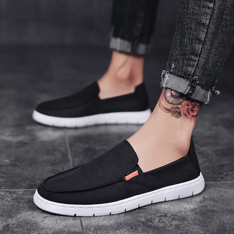 

Summer Canvas Shoes Men's Soft-Sole Lazy Slip-on Casual Summer MEN'S SHOES Flax Breathable Old Beijing Cloth Shoes